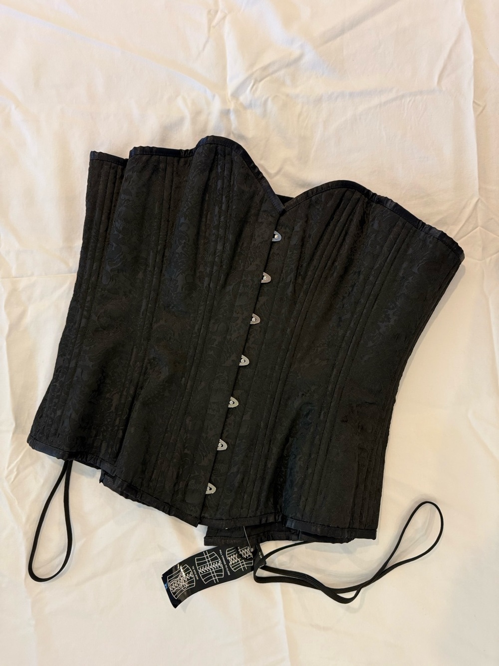 Corset Story Expert Steel Boned Overbust Corset Black Brocade Size 32 NWT Gothic
